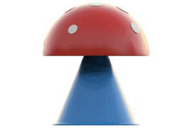 1110 9407 Mushroom Ø 60 cm Coloured Front