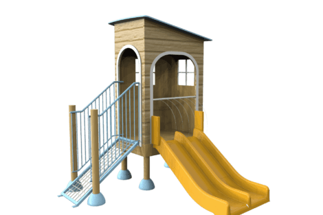 1150 9467 Lifeguards Hut With Slide And Climbing Rope Perspective