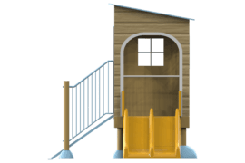 1150 9467 Lifeguards Hut With Slide And Climbing Rope Front